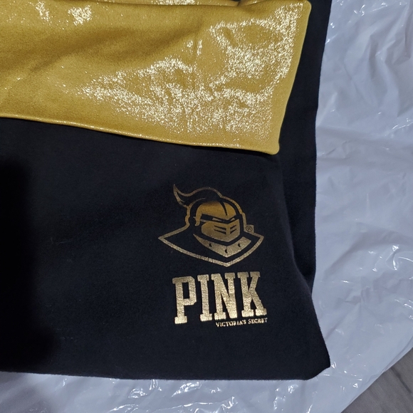 Victoria Secret PINK 3/4 Leggings Black and Gold L👀K Size S - UCF Knights Vegas - Picture 7 of 9